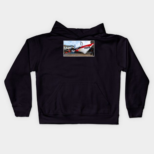 Lobster Boats Sheringham Kids Hoodie by Robert john